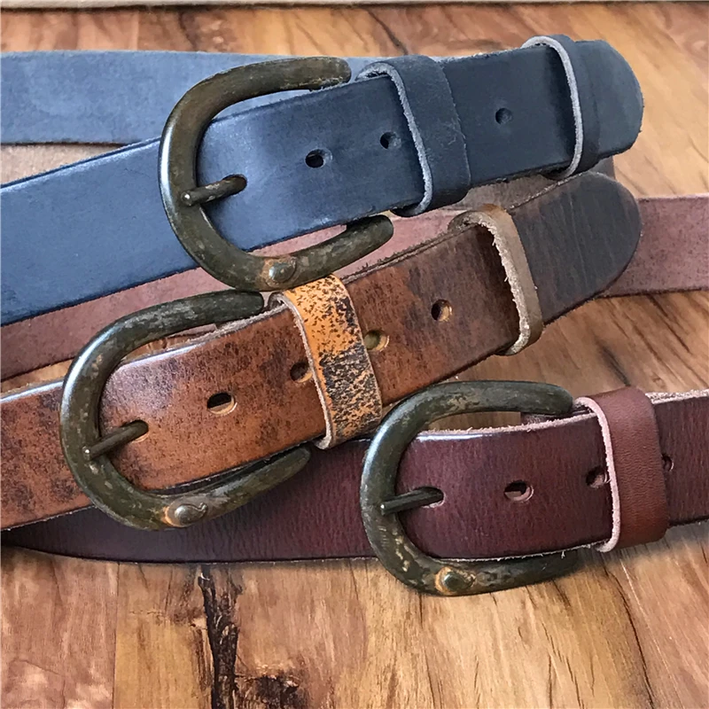 Cowboy Belts For Jeans Vintage Antique Belt Buckle Genuine Leather Retro Men Belt Wide Ceinture ...