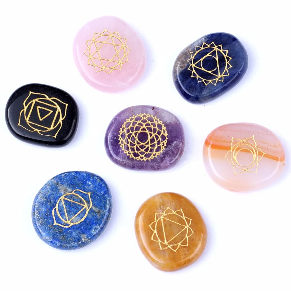 Loveliome Synthetic Opalite Flower Of Life Engraved Healing