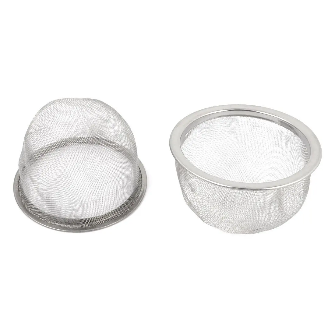 

2 Pcs Stainless Steel Drainer Mesh Tea Strainer Teapot Filter Silver