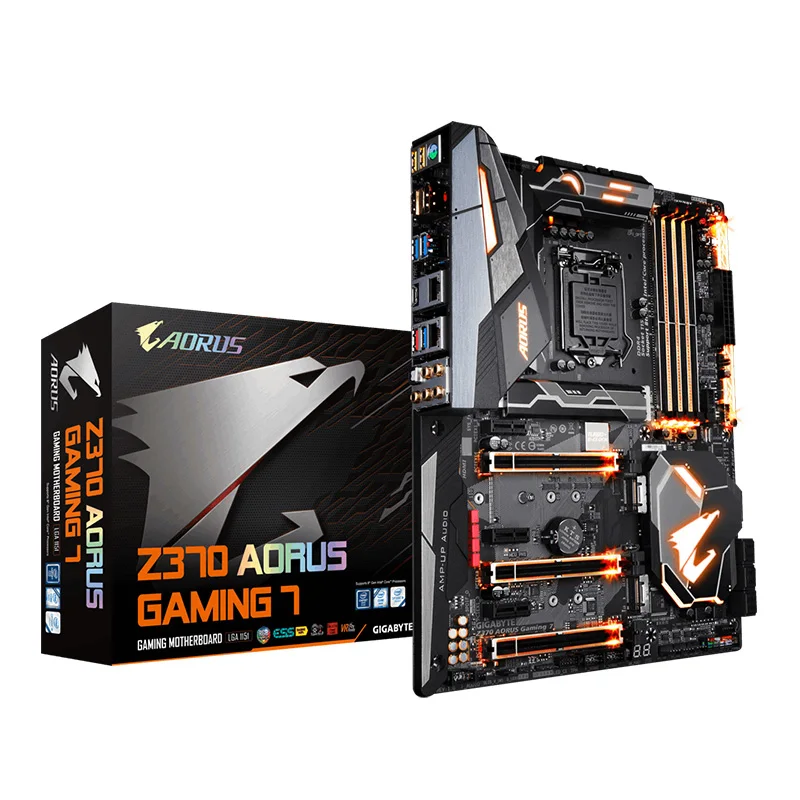 Для Gigabyte GA-Z370 aorus Gaming 7 Z370 aorus Gaming 7 LGA1151 DDR4 Z370 PCI-E3.0 SATA3 USB3.0 Поддержка i3 8100 i5 8500 I7 8700 К