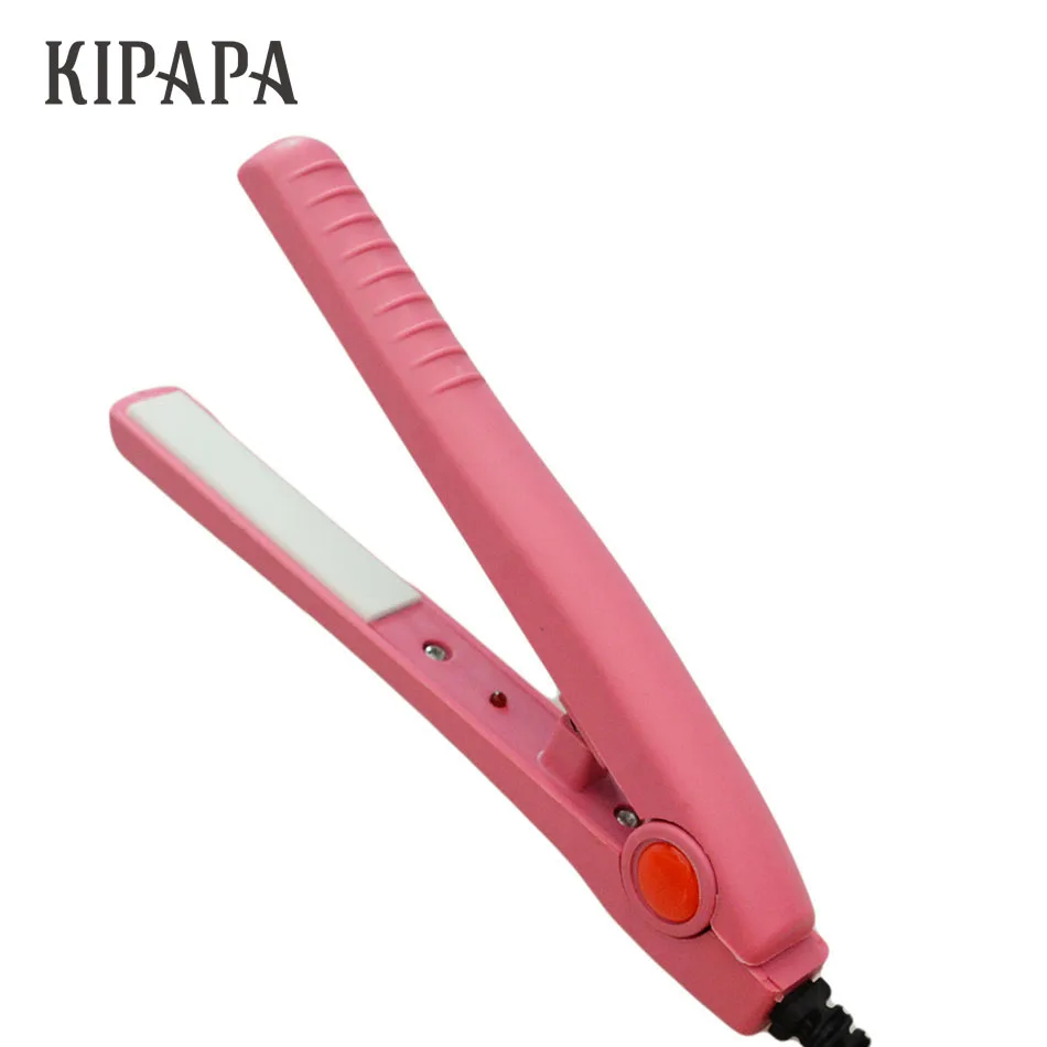 

KIPAPA Mini Hair Straightener Professional Ceramic Tourmaline Flat Iron Plate Portable Hair Styling Tools