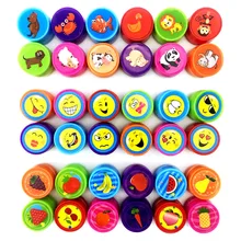 Мультфильм животных Печать Дети Пользовательские Пластик Резина самоочистки чернильные печати игрушки для детей Рождественский подарок 12 шт./компл. и 36 шт./компл