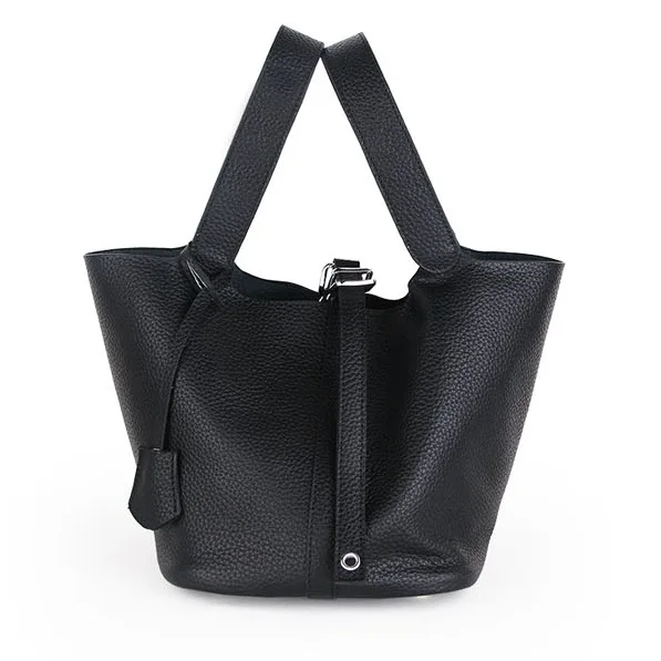 

2019 designer cowhide bucket bag genuine leather handbag fashion women's tote bag shoulder bag