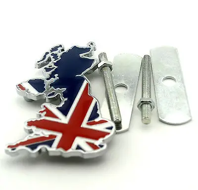 1 Pz Inghilterra Union Jack Flag Car Front Grill Griglia Emblema Per Jaguar Vw Mini Cooper Car Styling