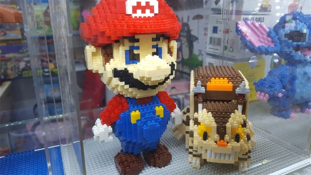 Big size Super Mario and 28 Cartoon characters Micro Blocks Stitch