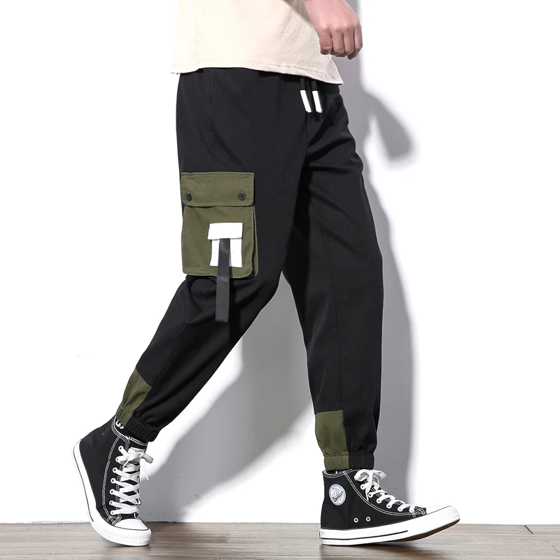 

M-5XL 2019 Spring Track Pants Men Sweatpants Mens Joggers Pants Cargo Camo Tactical Harem Green Pants Men