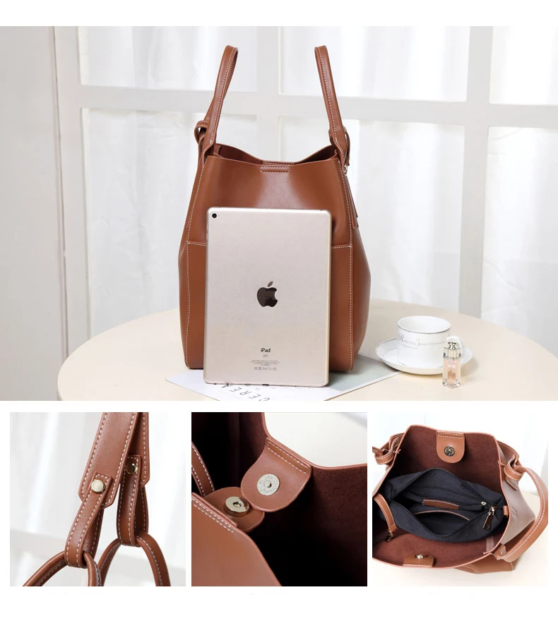 Brand Hot Sale Fashion Ladies Hobos Classic Women Handbag 100% Genuine Leather Large Capacity Shoulder Bag Casual Simple (1)