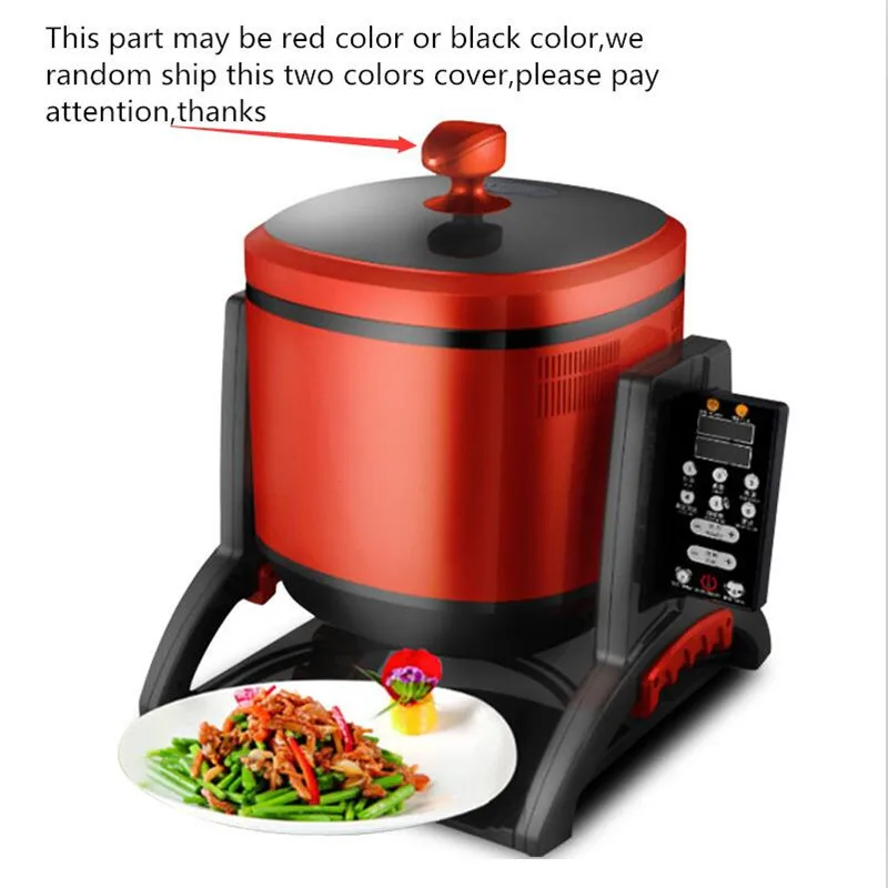 Full Automatic Cooking Machine, 2L Multi-Function Non-Stick Pan Stir-Fry  Machine Pot Stirrer 360°Portable Automatic Stir Fry Cooker with Adjustable