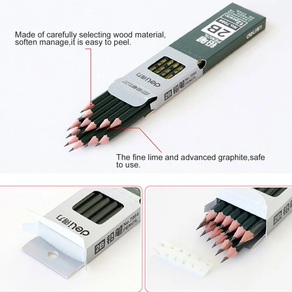 Для кулинарно-деликатесной продукции ugreen 12 шт./упак. канцелярские 2B Карандаш универсальный практичный карандаш для рисования эскиз затенение художник школьные принадлежности