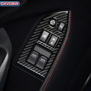 

Car Interior Carbon Fiber Windows Control Panel Decorative Frame Stickers For Subaru BRZ Toyota 86 LHD RHD accessories 2013-2017