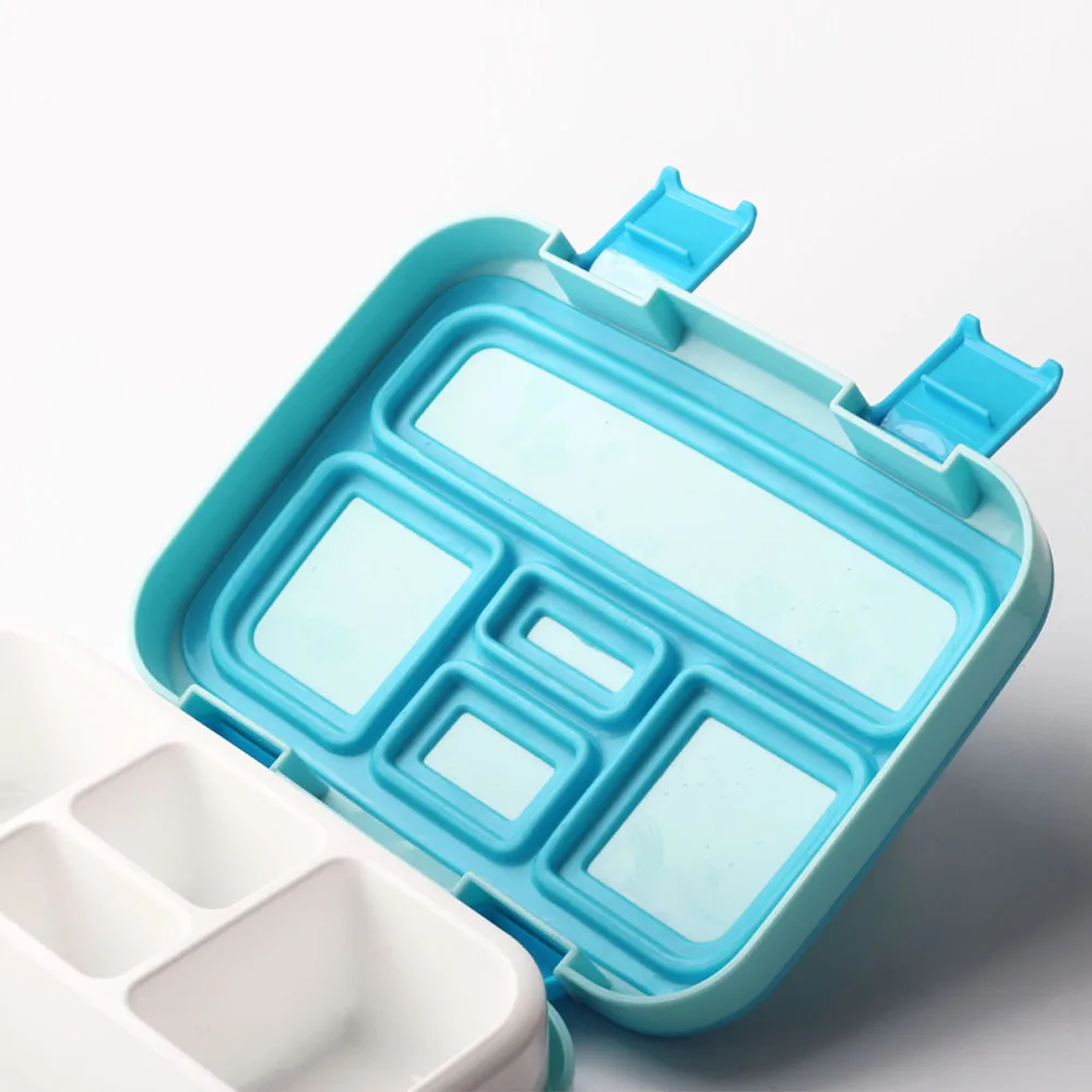 Koop Mode Draagbare Eco vriendelijke PP Lunchbox Waterdichte Magnetron Bento Box Voedsel container met 4 5 Compartimenten Grids