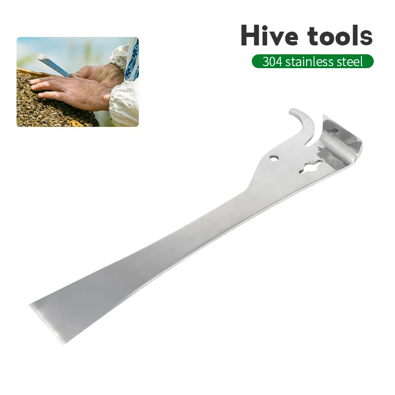 

Brand Surface Treatment Sanding Stainless Steel Beekeeping Tool Hive Tool Suitable for Honeycomb Honey Scraper Clean Beekeeping