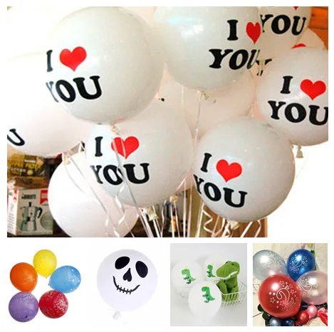 10Pcs Round Latex Balloons Durable I LOVE YOU Heart Pearl Balloons For Christmas Wedding Valentines Party Decorations