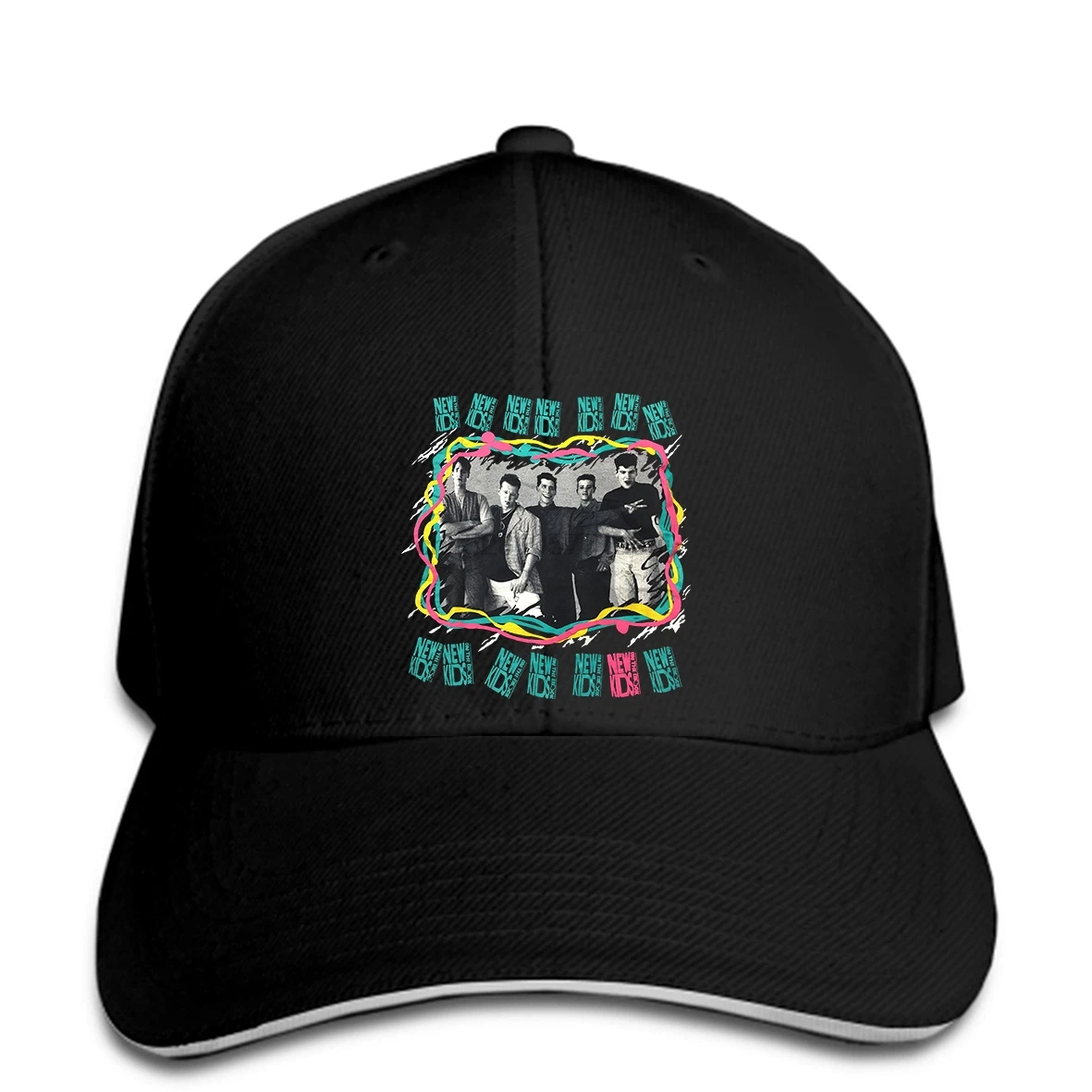Бейсбол cap Новое переиздание VTG NKOTB Новые малыши на блоке On Tour шапка с принтом без тег 2-Двусторонняя