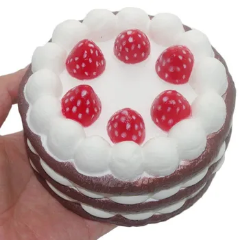 

Cheap Decompress Toys Cute Strawberry Cake Squishy Slow Rising Kids Children Stress Toys