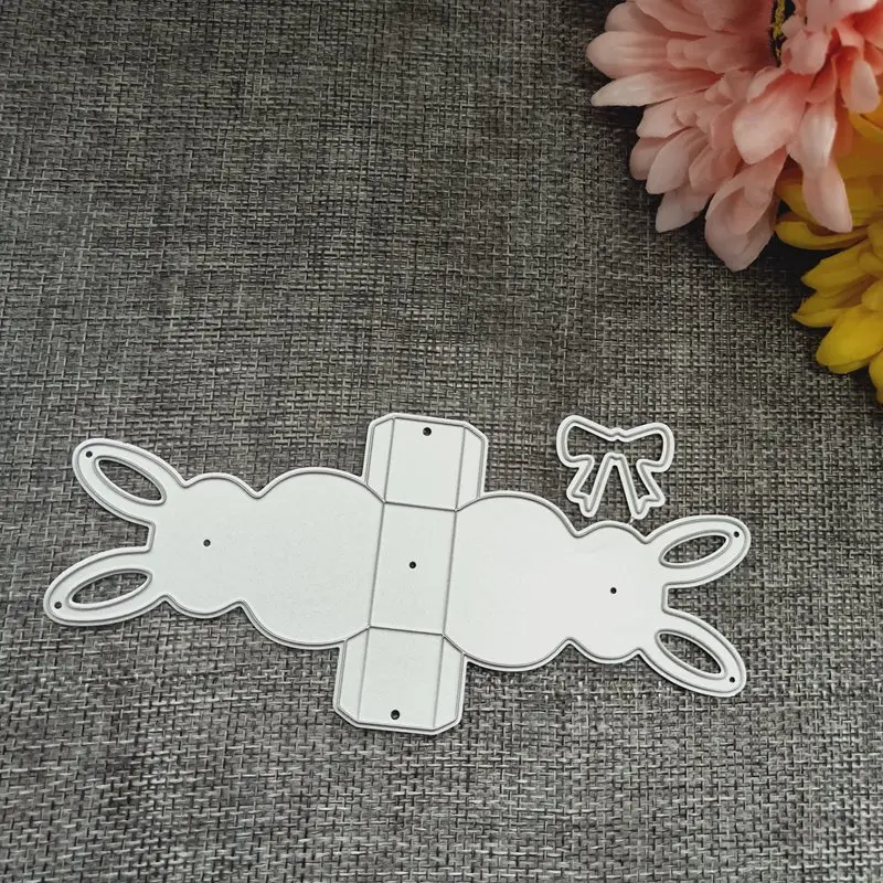 

New Rabbit Box Metal Cutting Dies for Scrapbooking DIY Album Embossing Folder Paper Cards Maker Template Decor Stencils Craft