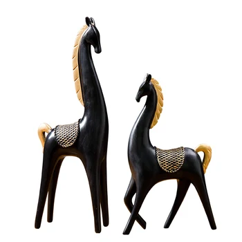 

Living Room TV Cabinet Home Decoration Accessories Office Study Soft Craft Gift Horse Decoracion Hogar Furnishings