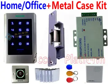 

1,000 user EM ID card automatic door controller standalone touchable password pin code access control Strike lock+Power door kit
