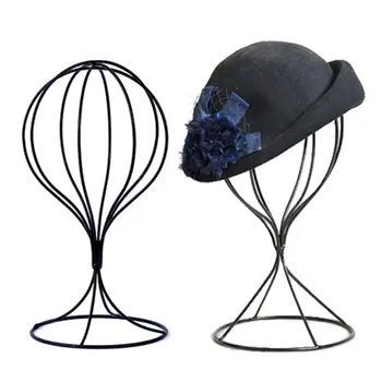 

1pc S/L Hollow Balloon Metal Wig Hairpiece Stand Tabletop Decorative Hat Cap Holder Wig Stands wig head with stand