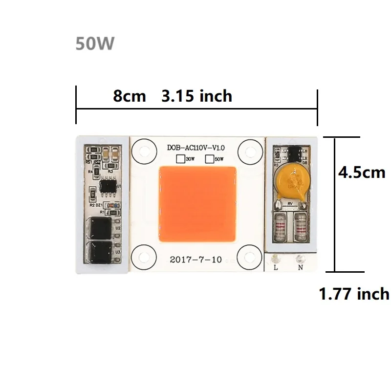 Удара светодиодный чип 50 W 220 V 30 W 20 W 10 W Smart IC нет необходимости встроенный драйвер Светодиодный лампа для DIY прожектор полный ассортимент