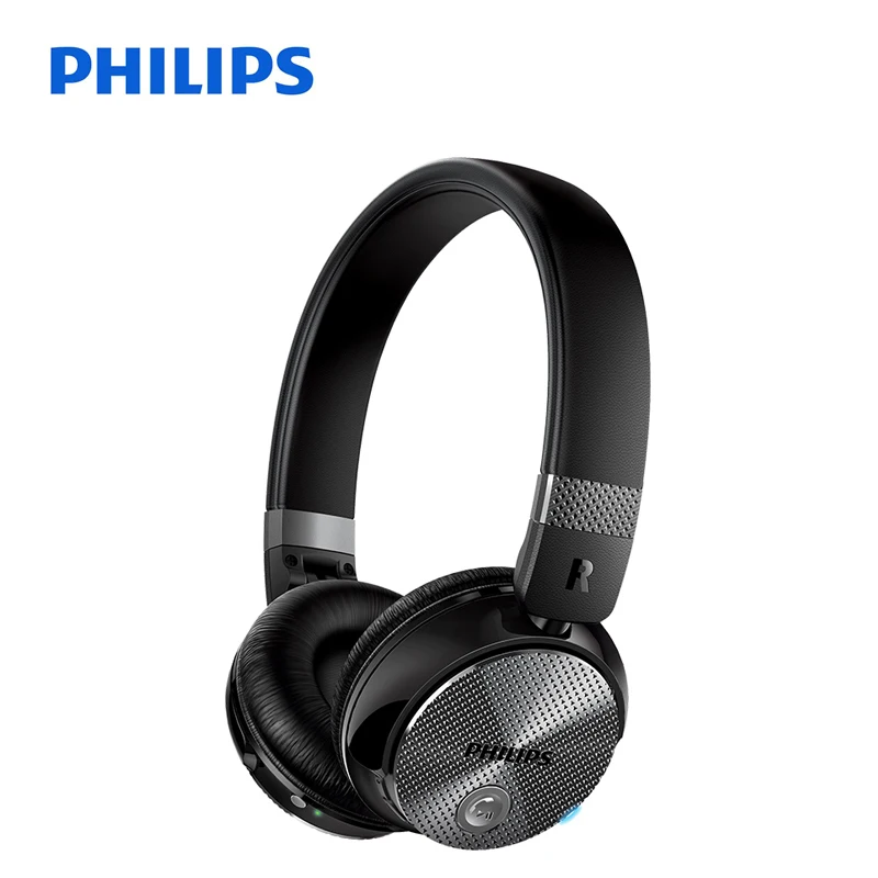 Оригинальные беспроводные Bluetooth наушники Philips SHB8850 с функцией активного шумоподавления, NFC гарнитура с микрофоном для S9 S9 Plus - Цвет: black