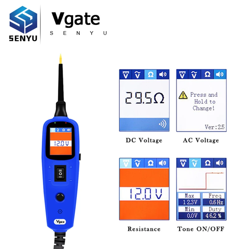 

Power Probe Car Electric Circuit Tester Automotive Tools 12V Vgate Pt150 Electrical System Tester as Autek YD208 Autel PS100