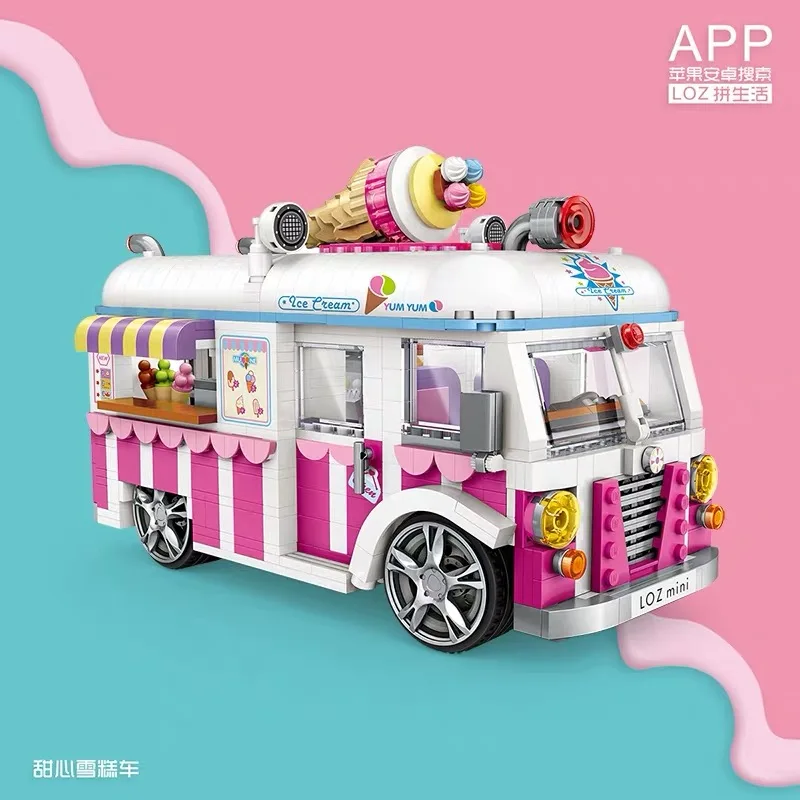 

Loz Diamond Nano Blocks Volkswagen T1 Camper Van Beetle Compatible LegoSet Technic Creator 10220 10252 Building Bricks Model Toy