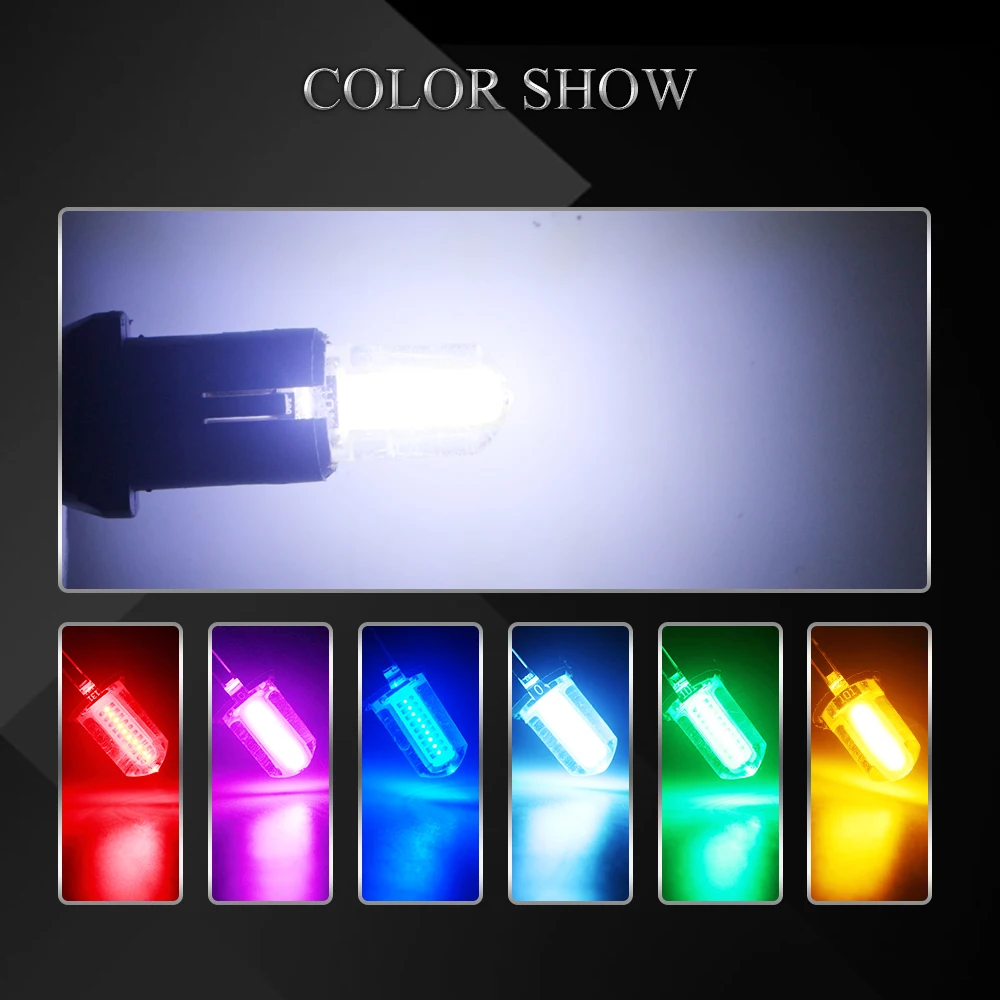 YM E-Bright 200 шт./лот T10 COB 12 SMD CERAMI W5W 194 168 габаритные огни приборные лампы боковые клиновидные лампы для автомобильной двери 8000K 12V