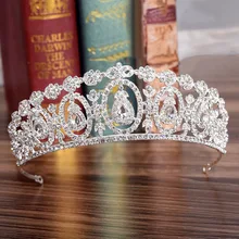 KMVEXO, модная Хрустальная свадебная тиара, корона для женщин, диадема на выпускной вечер, украшения для волос, свадебные украшения для невесты, аксессуары для волос