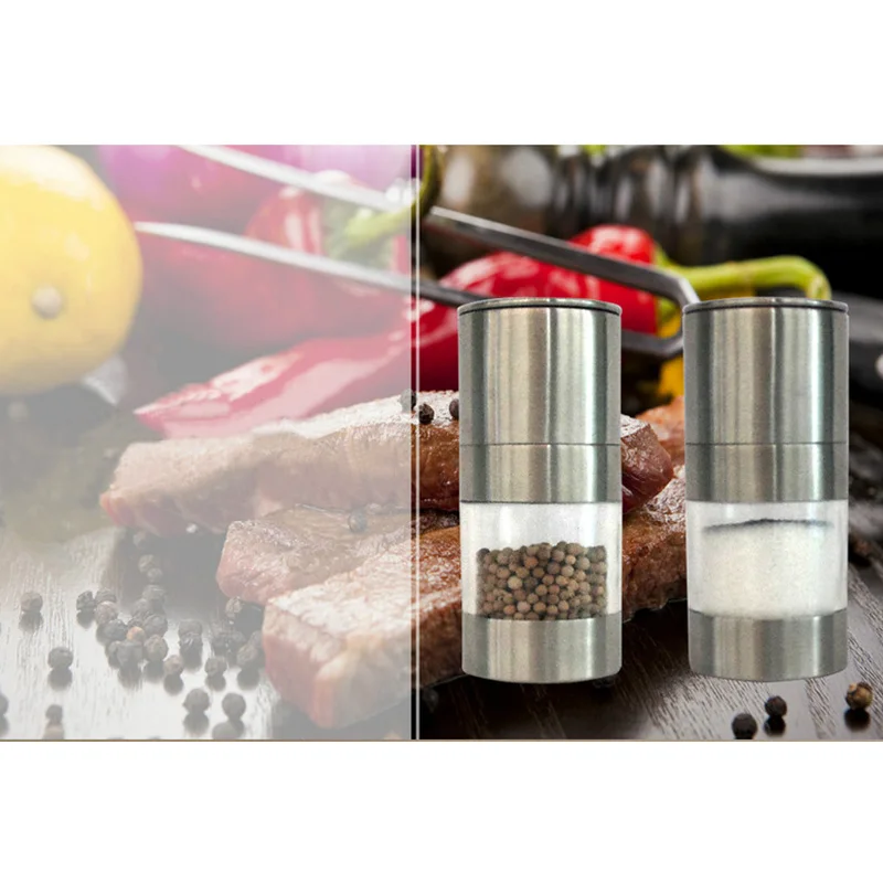 

Manual Pepper Mill Stainless Steel Pepper Grinder Portable Salt Mill Muller for Spice Seasoning Kitchen Gadgets
