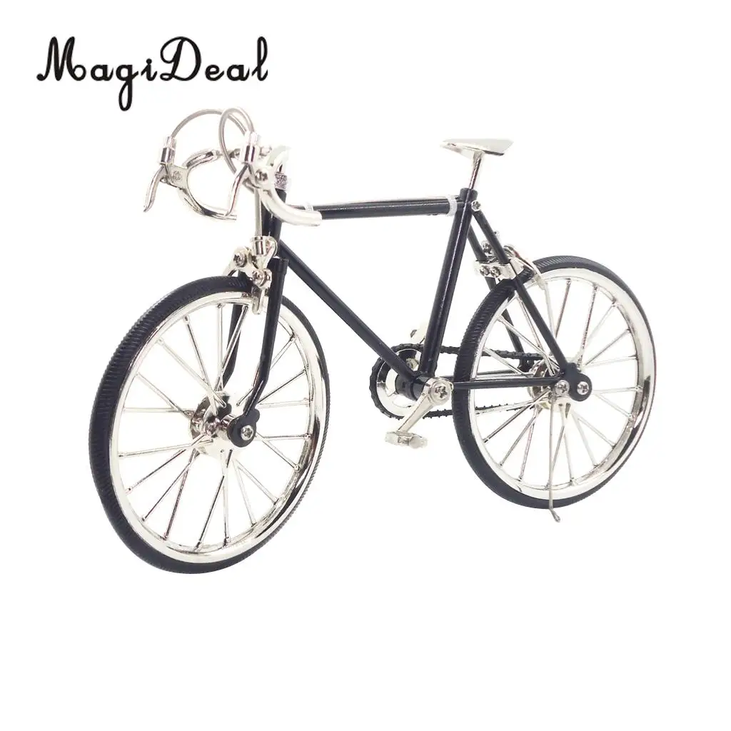 MagiDeal 1/10 Scale Alloy Bicycle Dollhouse Miniatures Furniture Garden Decor for Improving Kids Interest Practical Ability Toy
