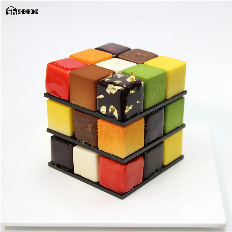 3D формы для торта SHENHONG POP Cube форма из алюминиевого сплава мороженого шоколада