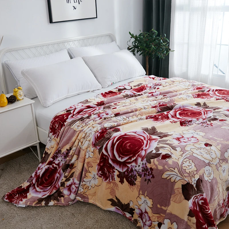 Мультяшные фланелевые одеяла с цветочным принтом для кроватей, мягкие теплые коралловые флисовые норковые покрывала для дивана, покрывала для близнецов, одеяла размера queen