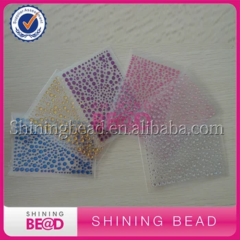 

100 sheets/lot+2017 Wholesale self adhesive acrylic rhinestone sticker sheet
