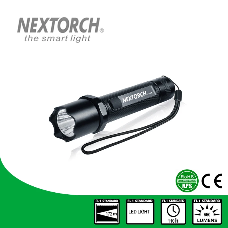 

NEXTORCH Flashlight Tactica Programmable Waterproof LED 18650 Battery CE RoHS Rechargeable Shockproof 660 Lumens Flashlight#P8A