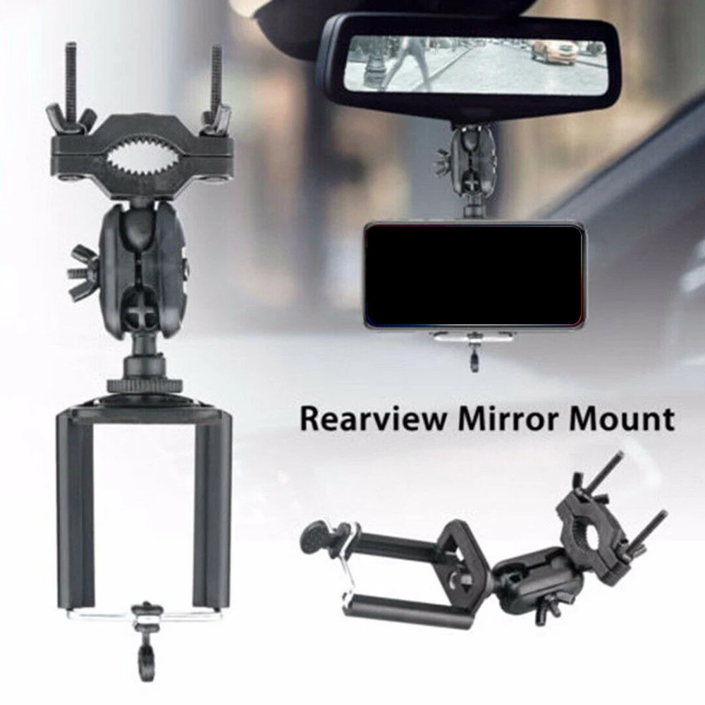 

Auto Car Phone Holder 360 Degrees GPS Smartphone Stand Car Rearview Mirror Mount Phone Holder Universal For All Phones Bracket