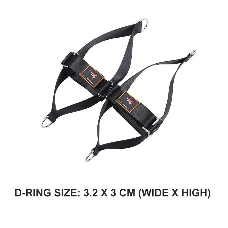 2pcs D-Ring Ankle Anchor Strap Belts Gym Fitness Exercise Sports Attachment Exercise Ankle Strap for Sport and Fitness