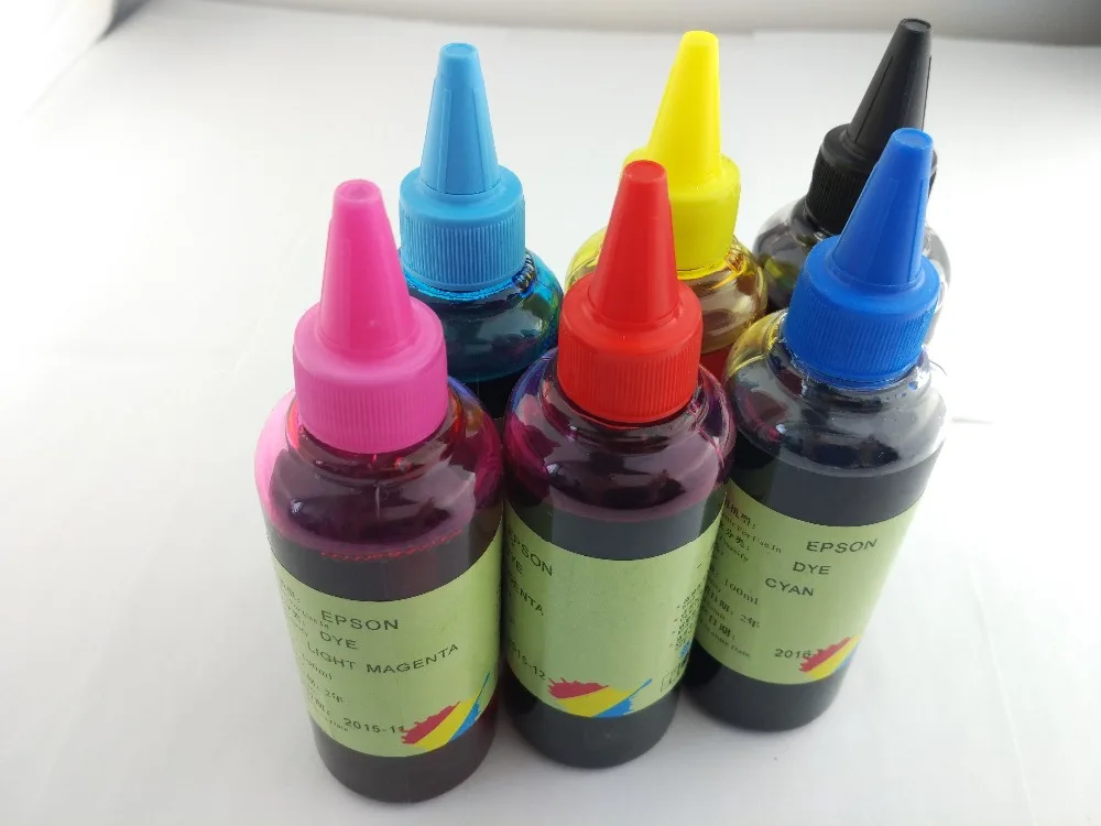 

6x100ML Specialized T0481 DYE INK For EPSON STYLUS PHOTO R200 R300 R300M RX500 RX600 printer T0481 DYE INK