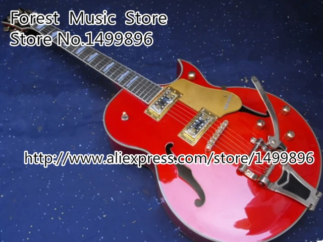 Best price at $309 Cheap High-quality Classic G6120 Brick Red Guitar Electrica with Bigsby One Piece Neck Available
