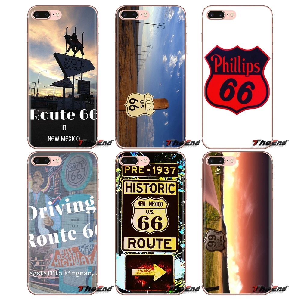 

For Xiaomi Mi3 Samsung A10 A30 A40 A50 A60 A70 Galaxy S2 Note 2 Grand Core Prime TPU Bag Case USA Route 66 Automotive motorcycle