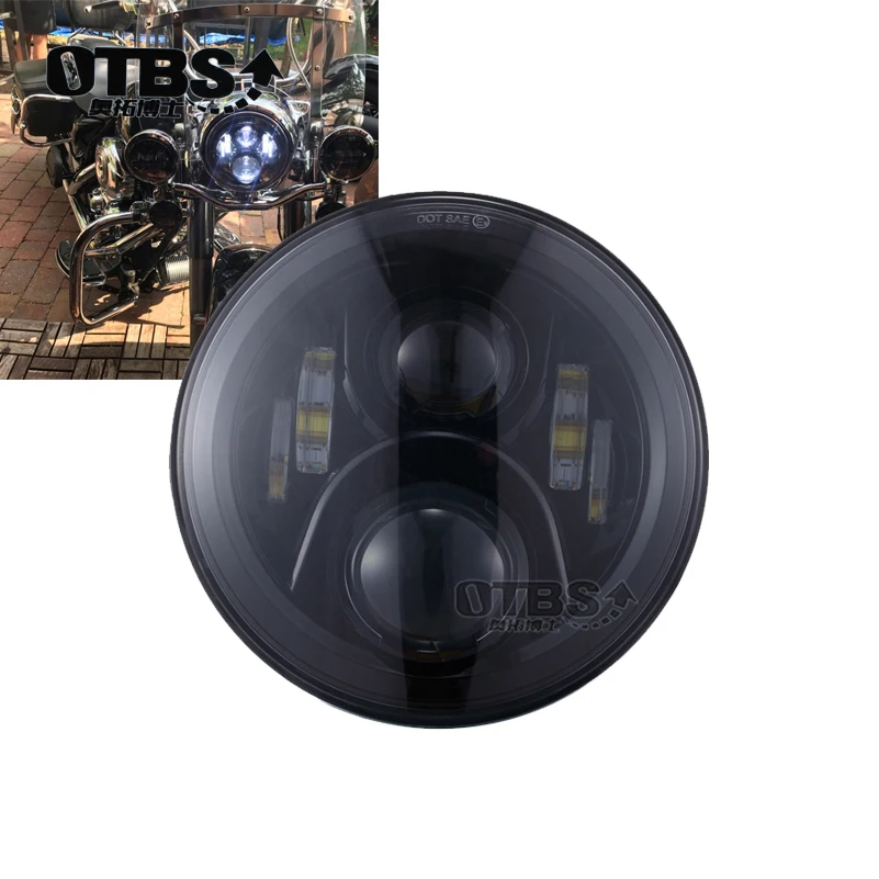 

7 Inch Motorcycle Projector Motor Headlight Hi/Lo Beam LED Light For Harley Electra Glide Fatboy Road King Electra Glide Softail