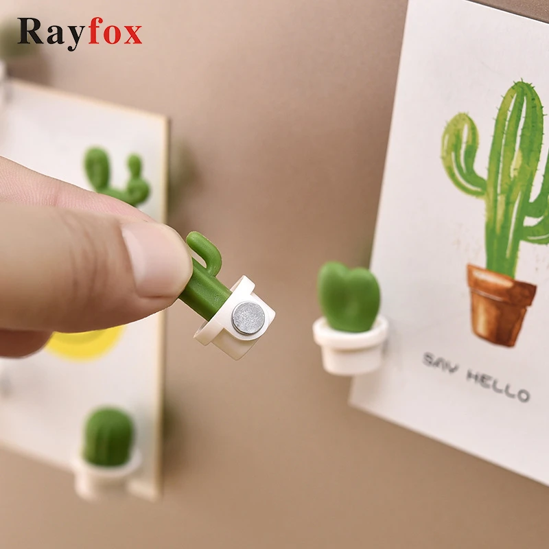 6pcs Cute Succulent Plant Magnet Button Cactus Refrigerator Message Sticker Magn 6pcs Cute Succulent Plant Magnet Button Cactus Refrigerator Message Sticker Magn