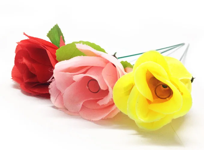 Touch to rose flower magic set Free shipping Whosale paper mache mask magic tricks fire props