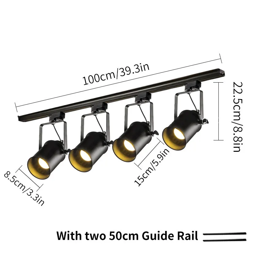 Светодиодный светильник для люстры, дорожка для магазина одежды, окна, выставочные комнаты, регулируемый выставочный Точечный светильник светодиодный потолочный рельсовый точечный подвесной светильник - Цвет корпуса: 4 Heads