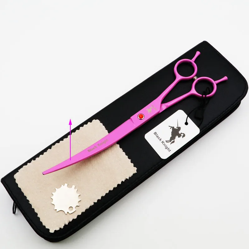 8 Inch Professional Pet Scissors dog grooming scissors for Dog Grooming Straight/Downword/Upword Curved Right Left Hand Shears Japan 440C Pink Style