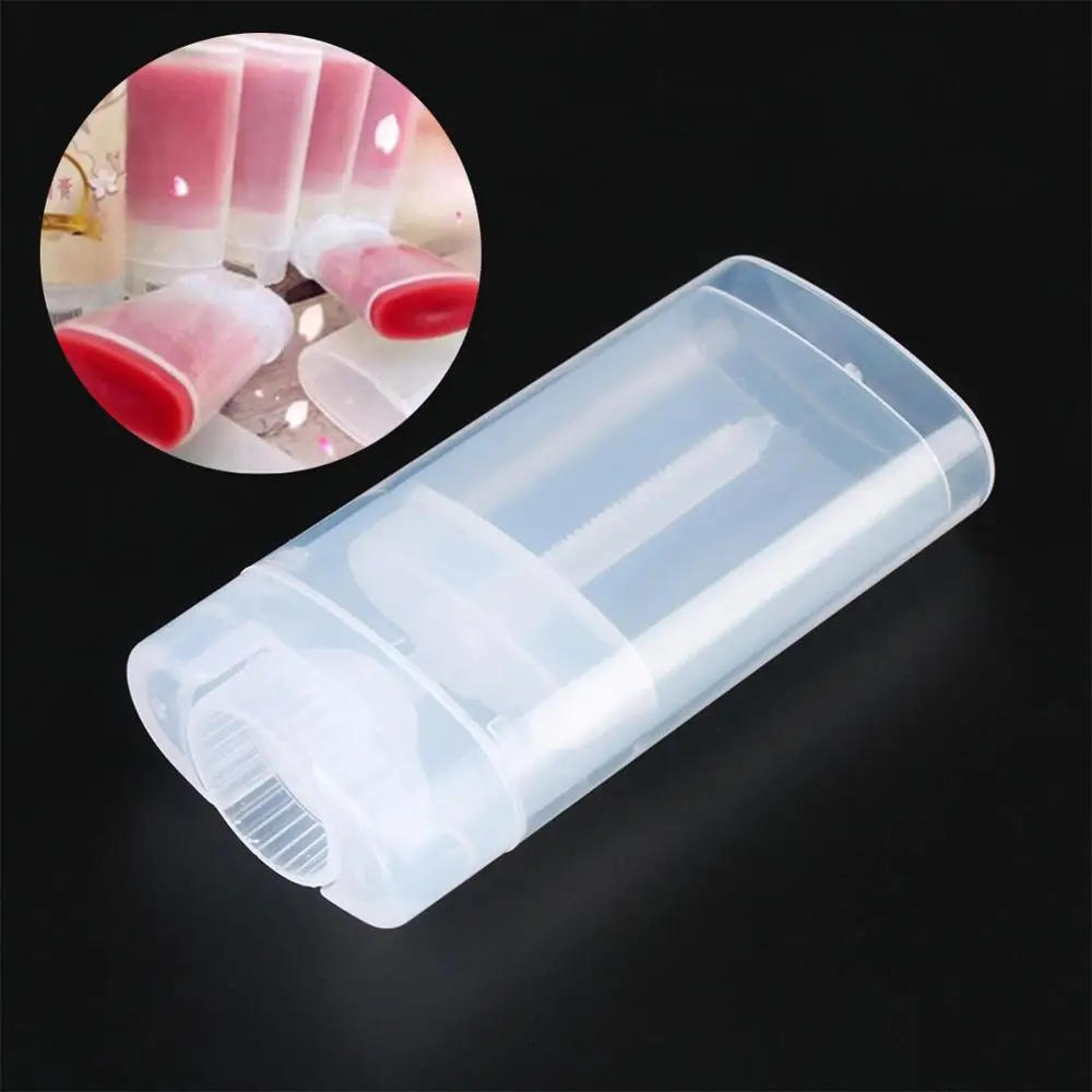 

1PC Oval Lipstick Tube DIY Lip Balm Empty Tubes Cosmetic Containers Travel Bottle Antiperspirant Body Scent Box Makeup Tools