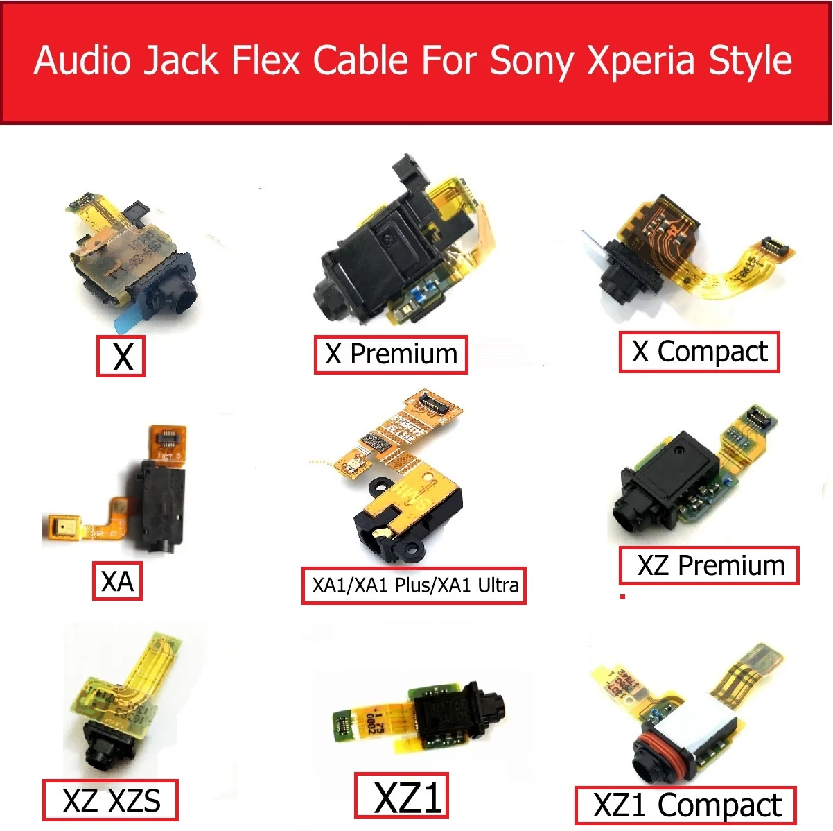 

Audio Jack Flex Cable For Sony Xperia X/X Compact/X Performance/XA/XA1/XA1P/XA1 Ultra/XZ Premium/XZ/XZS/XZ1/XZ1 mini Earphone