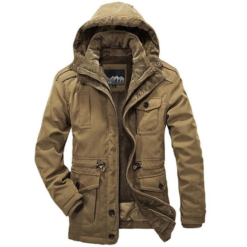 Здесь продается  New Fashion Winter Jacket Men Warm Thicken 2 in 1 Coat High Quality Military Cotton-Padded Parkas Male Plus Size 4XL Overcoat  Одежда и аксессуары