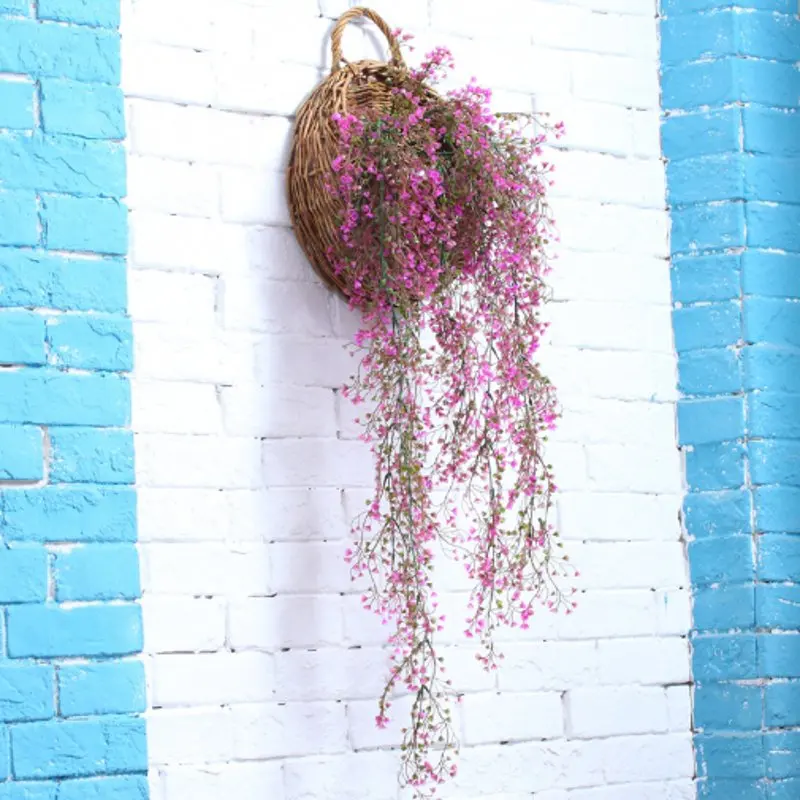 85 см Искусственный подвесной цветок растение искусственная Виноградная лоза ива цветы из ротанга искусственный висячее растение для дома сад украшение на стену