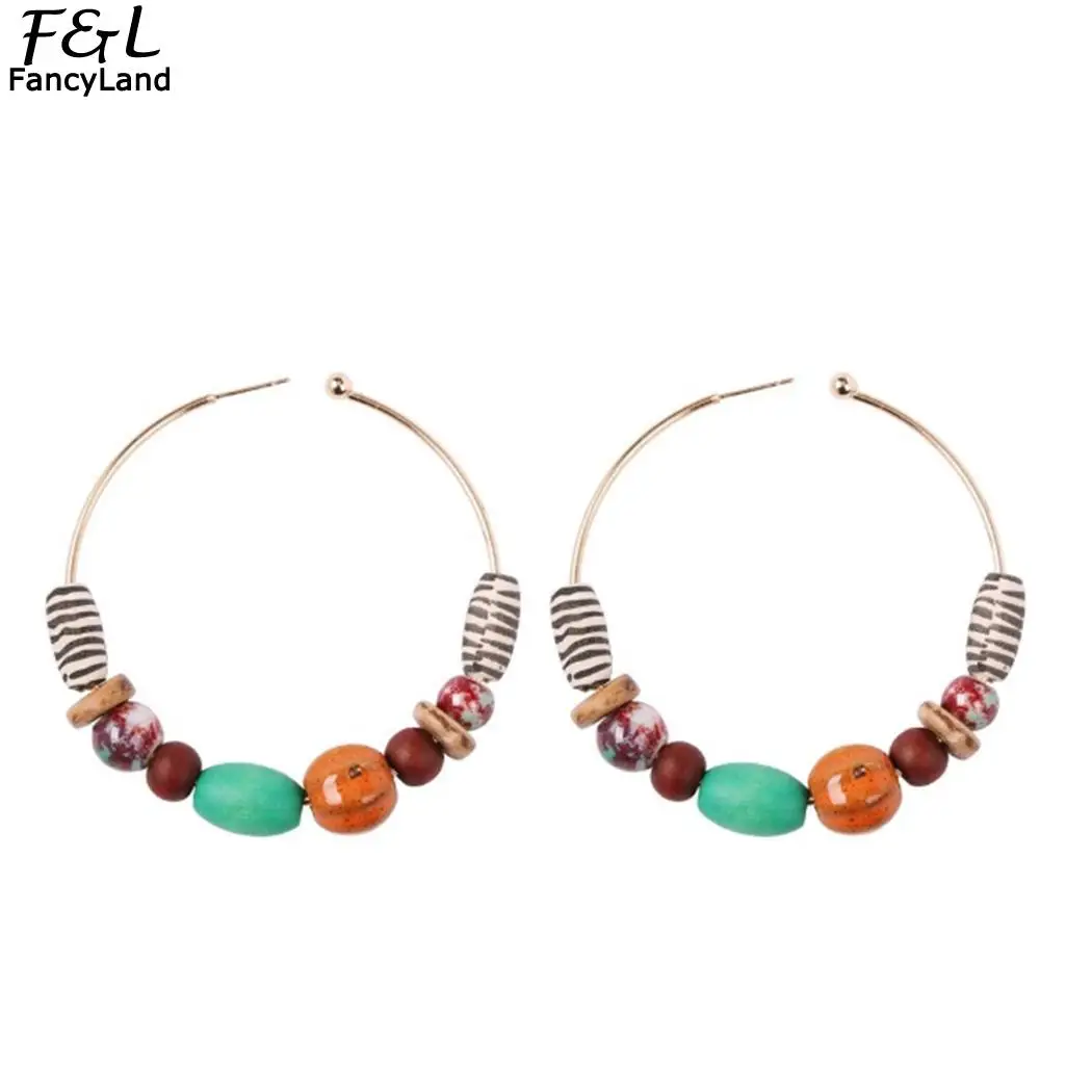 

Women Exaggerated Crystal Ear Hoop Vintage Style New Geometric Charm Ladies Earrings Hook Trendy Jewelry